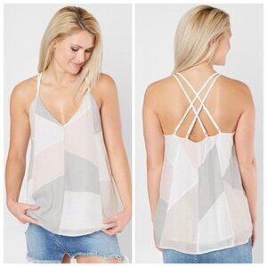 Red by BKE Color Block Tank Top S